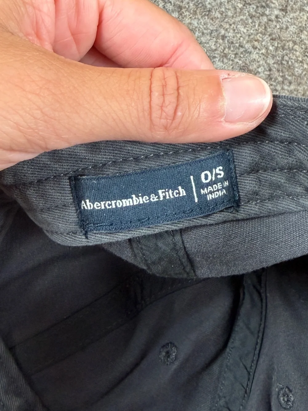 Yosemite Grey Baseball Cap Adjustable Hat Embroidered Logo Abercrombie & Fitch